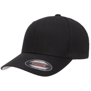 BLACK/ COTTON BLEND CAP/  FLEXFIT - S/M - CERRADA